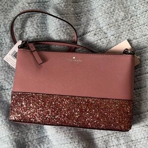 Kate Spade Rose and Glitter Crossbody Bag